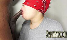 bbw gets throat fucked by black cock with tons of cum