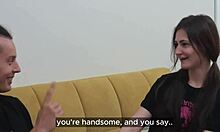 Nasty teen girl practices sucking before big adventure