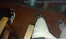 my best friend swallows all my dick on the balcony, neighbor almost catches us.