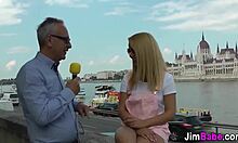 sexy amateur in stockings gets blowjob and cumshot