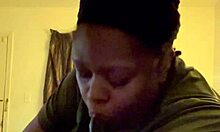 Chubby Amateur Deepthroats Big Black Cock with Sucking Skills in USA Scene