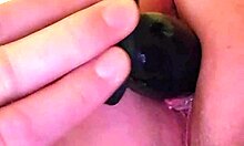 Amateur tries anal plug for intense sodomy