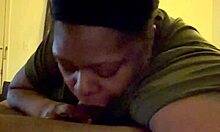 Chubby Amateur Deepthroats Big Black Cock with Sucking Skills in USA Scene