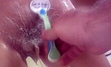 she devours my cock right after shaving in the bathroom