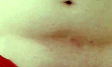 Amateur Playing On Webcam With Thong