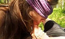 Cute Stepsister Explores In The Woods