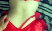 latina bends over for a guy she met at a costume party