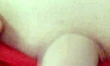 Amateur Playing On Webcam With Thong