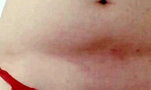 Amateur Playing On Webcam With Thong