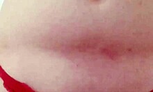 Amateur Playing On Webcam With Thong