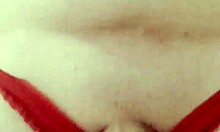 Amateur Playing On Webcam With Thong