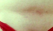 Amateur Playing On Webcam With Thong