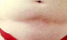 Amateur Playing On Webcam With Thong