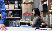 Kinky Guard Smashes Teen 18+ Pussy On Desk