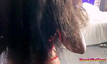 Amateur beauty Nelly sucks dido in sexy lingerie. Her curvy frame moans with pure pleasure.