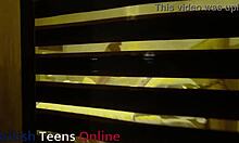 Watch your neighbour masturbating to orgasm