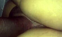 redbone rides big black cock in reverse cowgirl, feeling intense pleasure