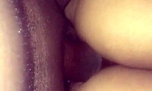 redbone rides big black cock in reverse cowgirl, feeling intense pleasure