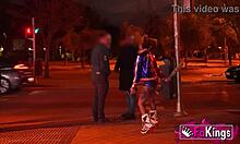 astounding harley quinn cosplayer seduces random guys in the street