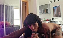 amateur woman delivering everything in sheer see through bareback interracial