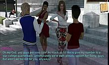 Žena a nevlastní matka hrají erotickou hru s blondýnkou teen 18+ v domácí scéně s prdeli a prsama