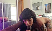 amateur woman delivering everything in sheer see through bareback interracial