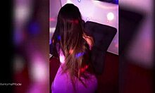 wild latin brunette dances hot in nightclub and gets drilled hard