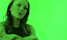 young beauty gets pussy licked to orgasm on desk, tribbing with heels and piercing