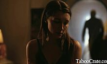 Best friend's husband blackmails teen 18+ for sex, taking her pussy and tits.