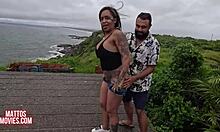 Aventura do Casal Mattos - Wild Beach Orgy with Anne’s Big Clit in Wet Pounding