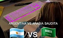 Skinny Arab Teen Bent Over for Doggystyle Creampie in Argentina vs Australia Qatar 2022 Match
