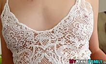 young teen beauty takes stepbro's monster cock in every position