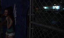 Skinny Teen Anya Olsens Experiences Rough Outdoor Public Adventure With Group Domination.