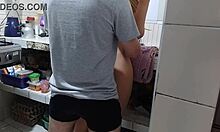 I found my dirty stepmother teasing me in the kitchen while her husband rests!