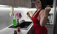 The beautiful young neighbor girl eagerly sucks and licks the juicy cock.