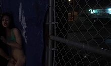 Skinny Teen Anya Olsens Experiences Rough Outdoor Public Adventure With Group Domination.