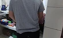 I found my dirty stepmother teasing me in the kitchen while her husband rests!