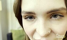 Lily Bell tempts and sucks cock 😍