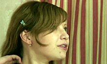 Sweet step daughter explores her first intimate moment in cute skirt.