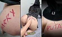 happy halloween with latina milf