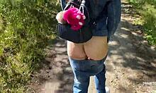 Hey, wanna watch this cute teen couple bang outdoors in the woods?