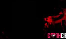 Tattooed goth beauty Connie Perignon gets rough fucked after blowjob.