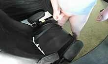 Redhead teen intensely masturbates in bedroom, exploding huge cum load on chair