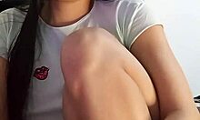 horny girl masturbates and squirts cum for you at home