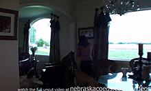 gorgeous innocent teen strips bare in parents’ house