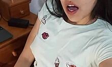 horny girl masturbates and squirts cum for you at home