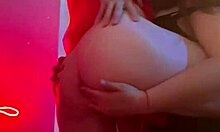 trans girlfriend fucks sexy neighbor's mouth and ass