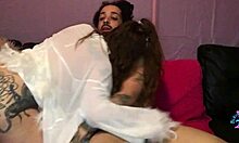 Madame Snow, big ass milf twerks in lingerie, milks huge cock. Wet blowjob with anal dildo play!