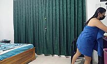 my 50-year-old stepmother with delicious natural tits models in a towel for me