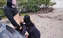 Man, this Mexican puta gets slammed hard among mangroves to stay hidden
